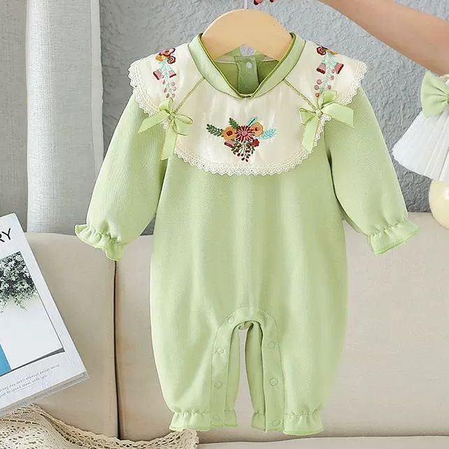 Bebé bebé primavera y otoño vestido de estilo occidental ropa de niña vestido de princesa de primavera para niña 0 1 2 años vestido