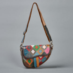 (Cross-border trading), (Wholesale), leather purse with diamond pattern, one-shoulder bag, factory direct supply, genuine leather, custom-made