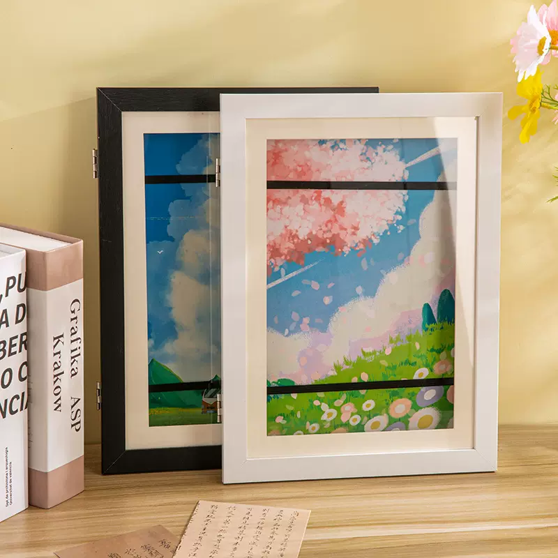 翻盖相框亚马逊跨境A3A48.5x11儿童画作储存框diyKidsArt磁吸画框