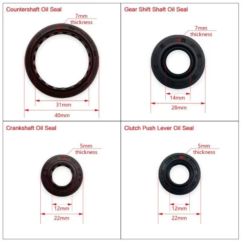 Loncin Ybs300/Yb300H Engine Shift Shaft Oil Seal, Secondary Shaft Oil Seal, Clutch Arm Oil Seal, Crankshaft Oil Seal