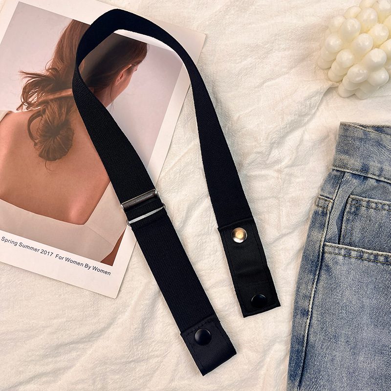 No Buckle Invisible Stretch Waist Belt For Women Men, Adjustable Elastic Lazy Belt For Jeans Pants, Comfortable No Bulge Design Elastic Waistband For_voghion.com