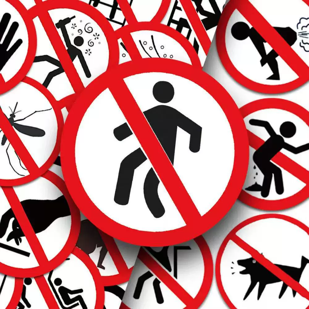 64 забавных наклеек без знаков, креативные предупреждающие знаки, наклейки для украшения ноутбука мобильного телефона