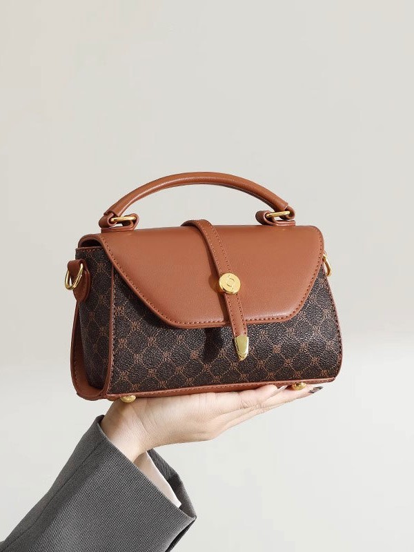 Bolsos europeos y americanos, bandolera, mujer 2025 nuevo bolso retro, estampado de hombro, bolso cuadrado pequeño de lujo ligero, bolso femenino transfronterizo