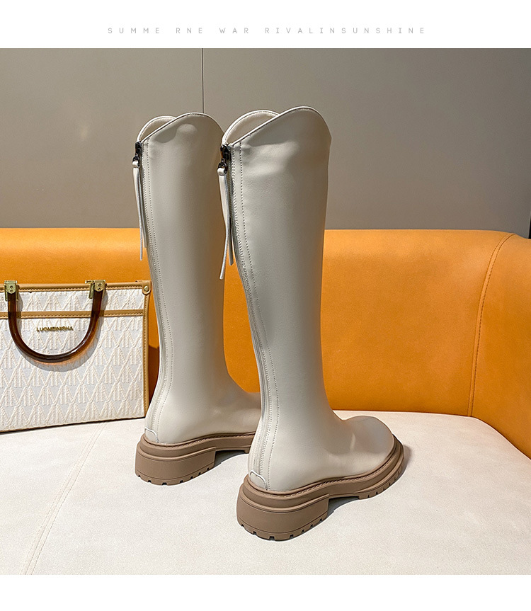 Genuine Leather Women's Ankle Boots With V-cut Design_voghion.com