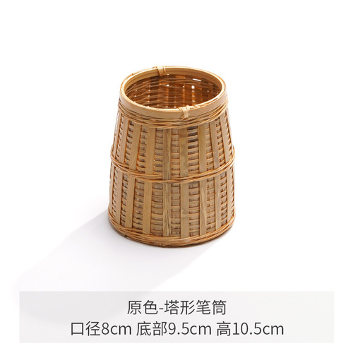 Bamboo Liujunzi storage tube, creative bamboo pen holder, tea set accessories, household tea clip, brush holder, tea ceremony storage tube