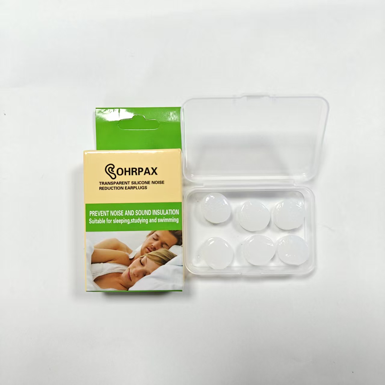 Silicone mud earplugs [type a] white six pack