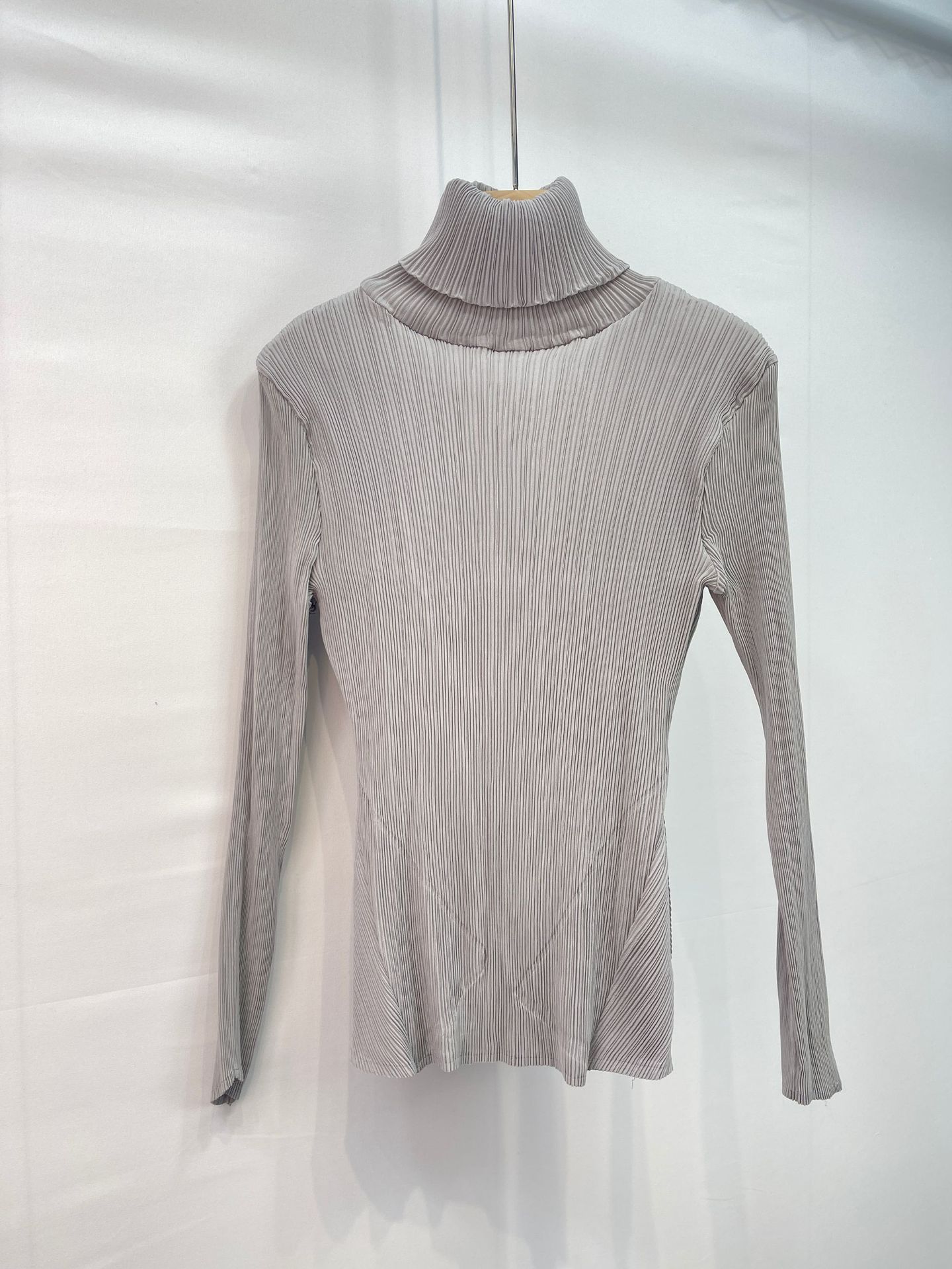 2025秋冬新作 プリーツニット タートルネック 無地 万能 おしゃれ 着痩せ インナー 快適トップス レディース