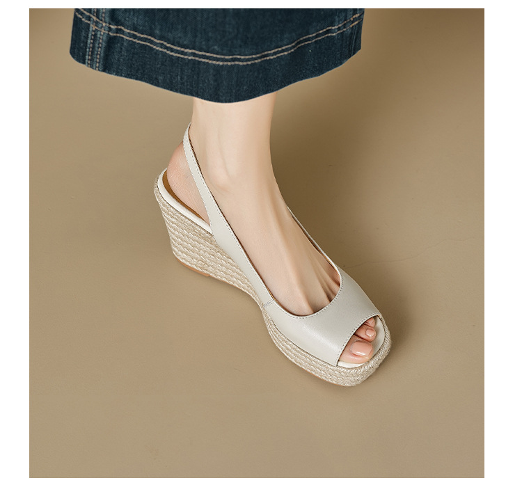 Sandal cao gót nữ hở mũi quai ngang đế xuồng gót 9 cm — màu trắng ngà, bạc chi tiết 16