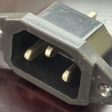工业用三相电源插座连接器 AC电源插座电饭锅电煮锅机品字三插脚