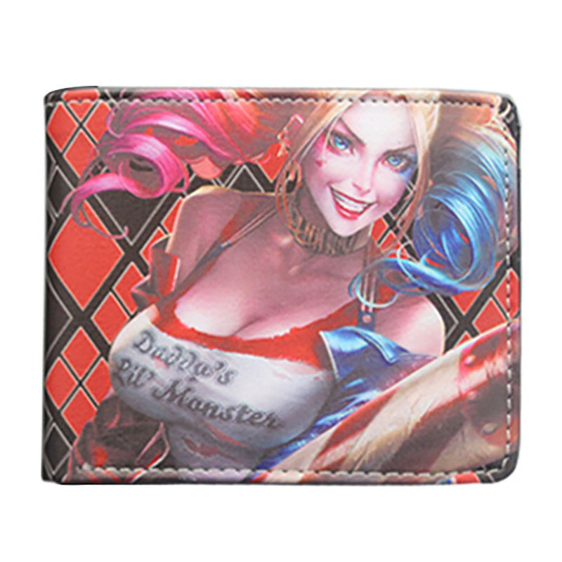 Black Jack Knight billetera corta de dos veces Héroe de dibujos animados estudiante monedero