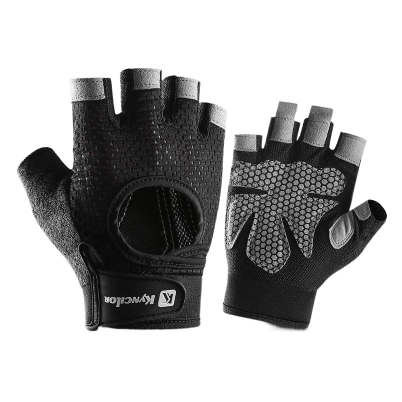 Guantes Deportivos de Medio Dedo para Entrenamiento de Levantamiento de Pesas, Transpirables, Resistentes al Desgaste y a los Impactos, Protección al por Mayor