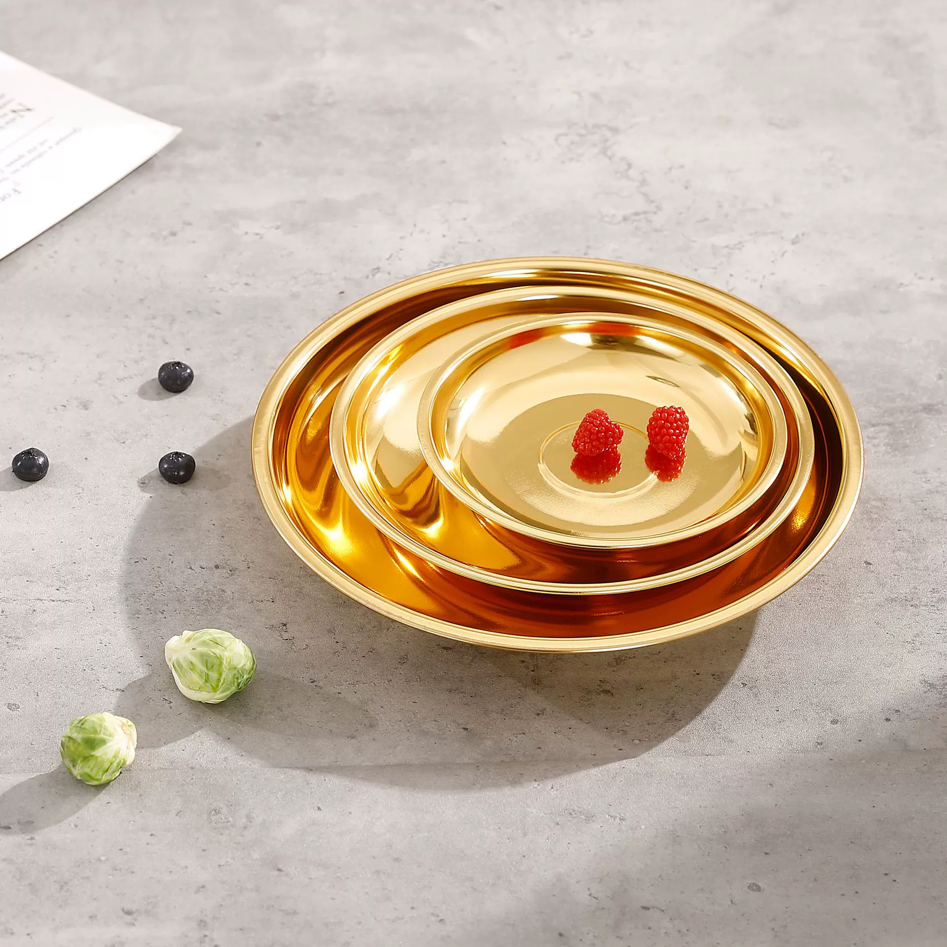 Wow Ao пользовательские металлические гальванические домашние фруктовые лотки