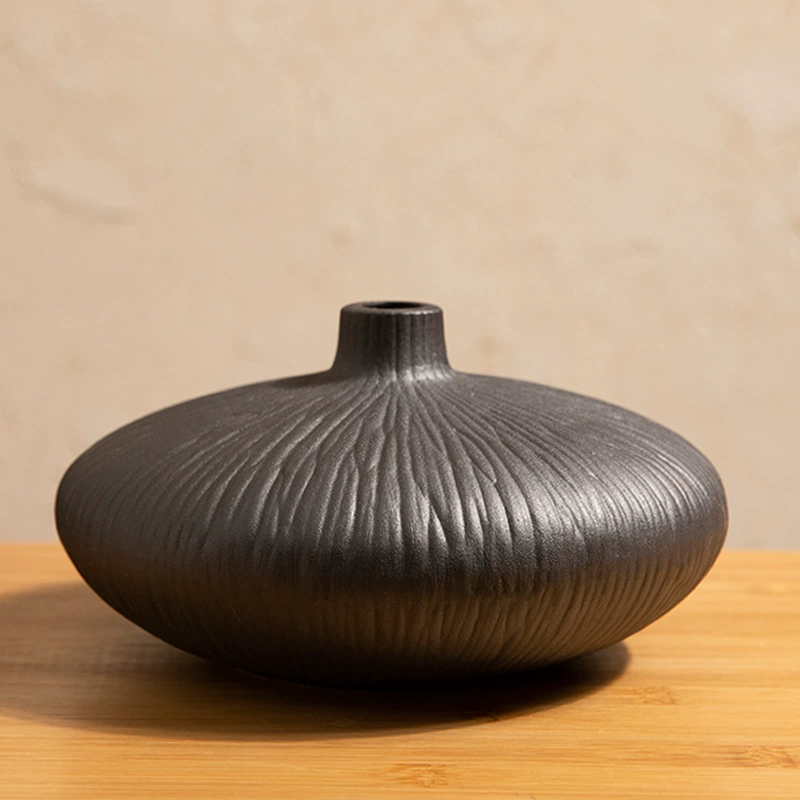 New Chinese -style Zen Ceramics Vase Simulation Green Plants Insert Labor Sample Soft Insty Soft Insty Settings Desktop Porch Tea Room Decoration