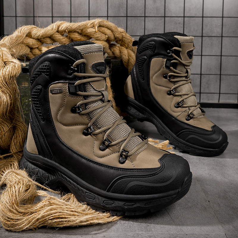 Nuevos fabricantes de botas tácticas de gran tamaño transfronterizas para hombres al aire libre botas de montaña de alta calidad botas de combate