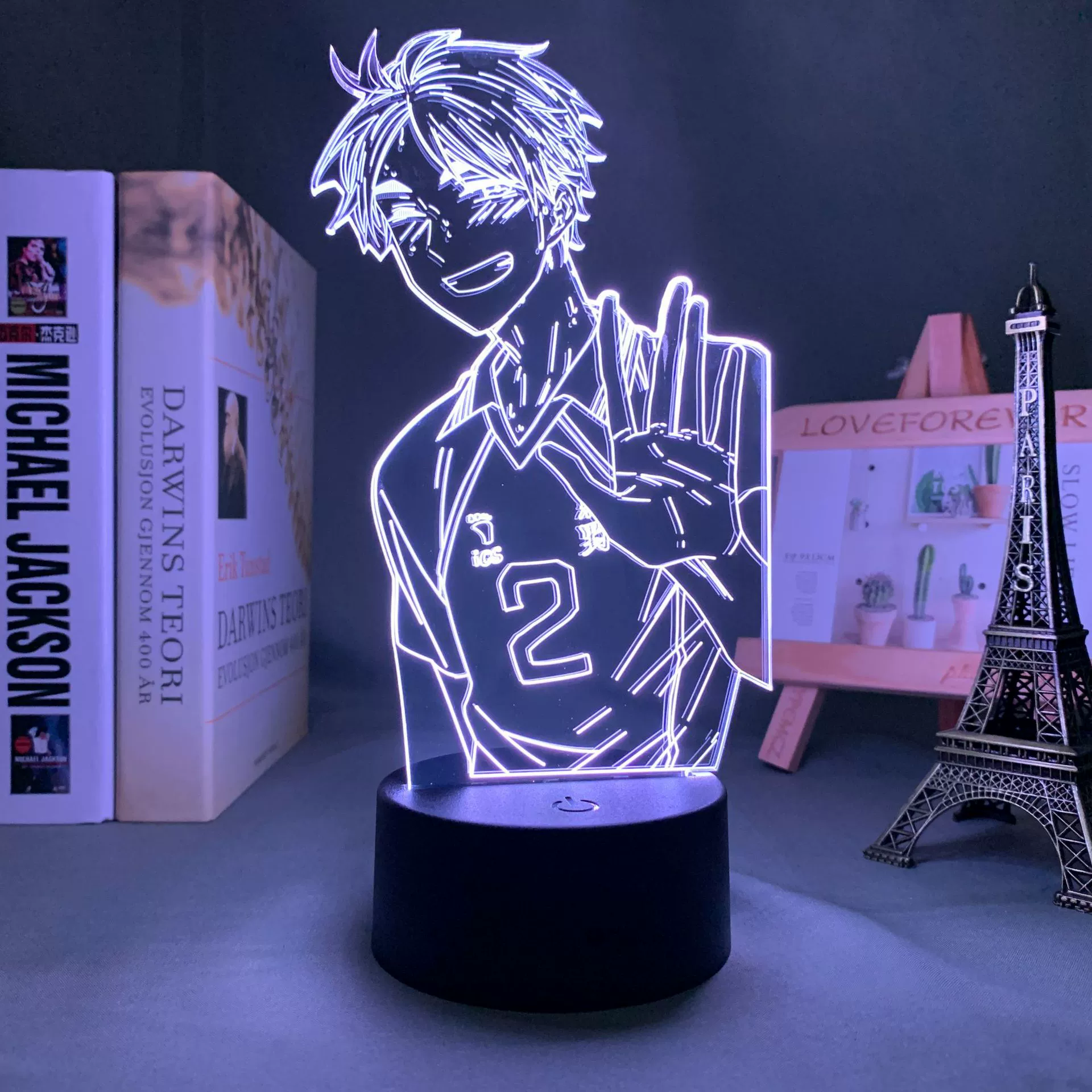 Акриловая ночная LED-лампа с волейболом, минифигура, 3D, подарок на день рождения