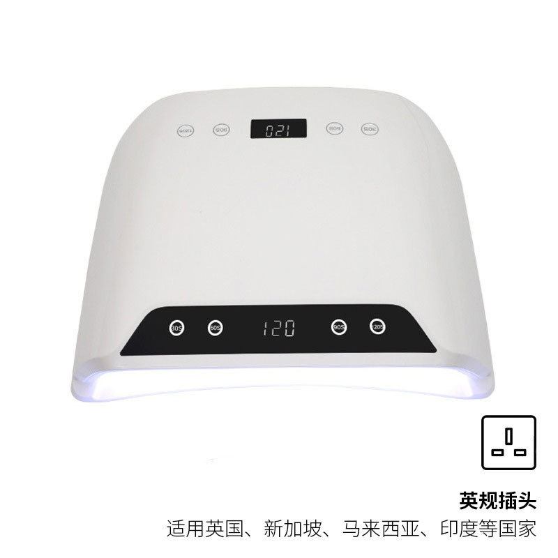 Lámpara de manicura de alta potencia 72 lámparas de gran capacidad de manicura horneado lámpara led luz de terapia de secado rápido máquina de terapia de manicura transfronteriza