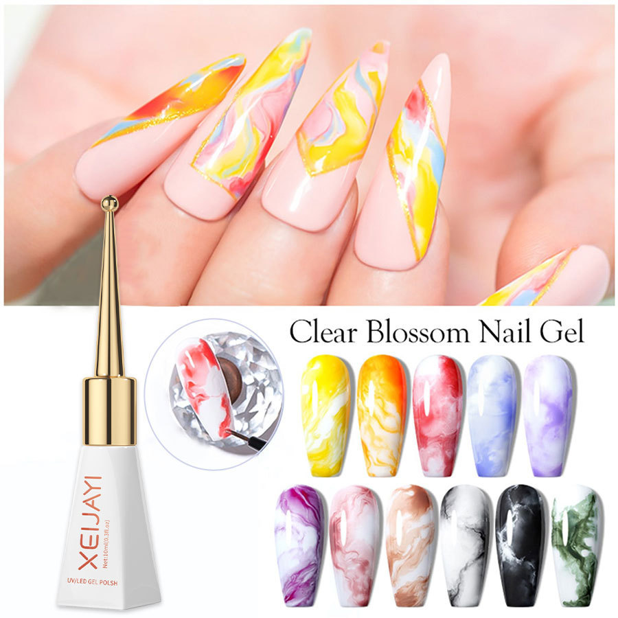 Blooming pegamento Esmalte de uñas pegamento fototerapia gradiente rubor floreciente líquido marmolado floración rápida