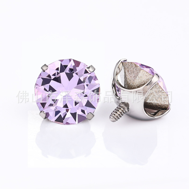 Zesen F136 Titanium Alloy Lip Piercing Labret Stud Round Bottom Swaro Lip Nail for Ear Bone detail image 18