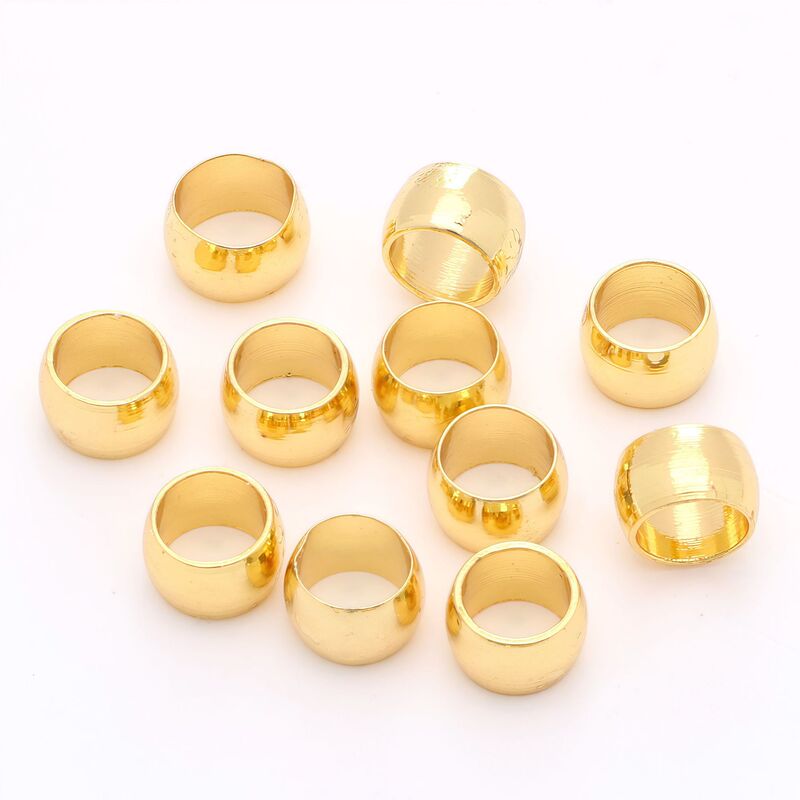 14k gold-plated, color-retaining, can be flattened to secure loose beads, DIY handmade bracelet beading accessories