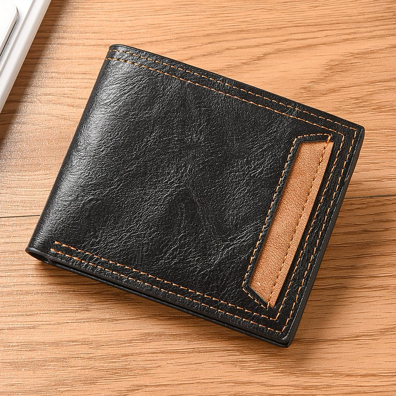 Новинка 2025 года, мужской короткий открытый кошелек в стиле ретро, ​​кошелек для монет на 70% off монет, держатель для карт с несколькими слотами для карт, кошелек с сращенным узором