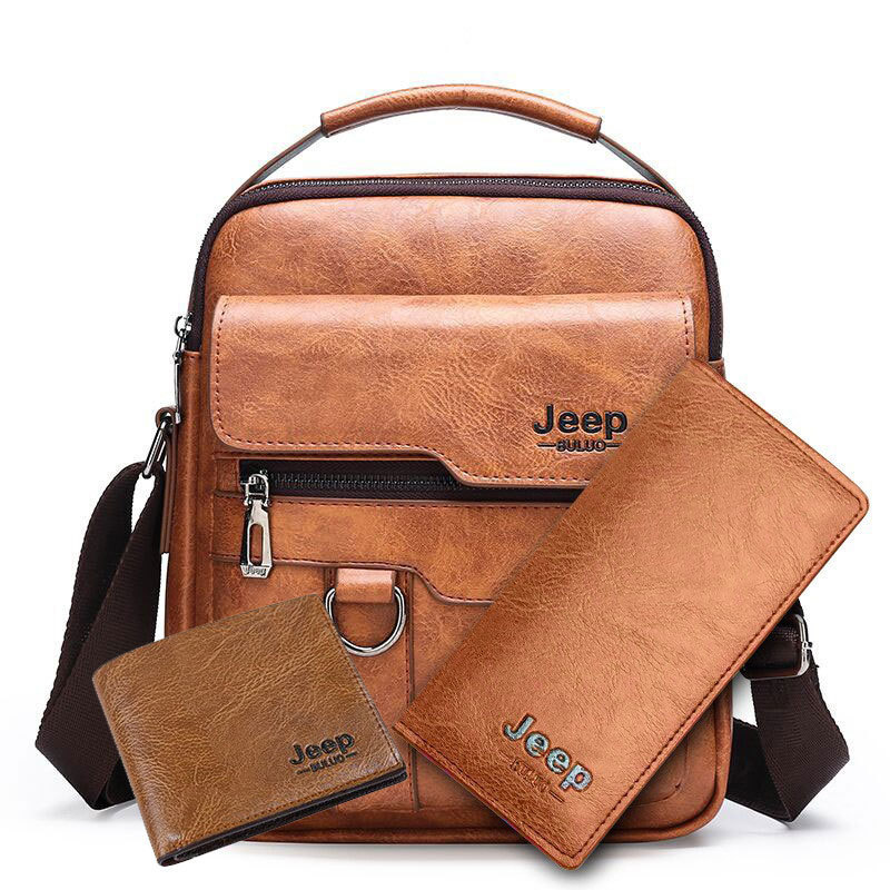 Single shoulder bag men's new Messenger bag large capacity business handbag casual travel back vertical jeep men's bag Single shoulder bag men's new Messenger bag large capacity business handbag casual travel back vertical jeep men's bag