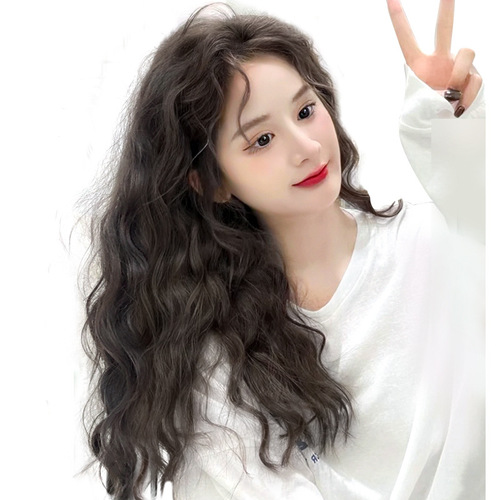 Water ripple wig three-piece wig for women with long hair U-shaped seamless hair extensions to increase hair volume fluffy wig