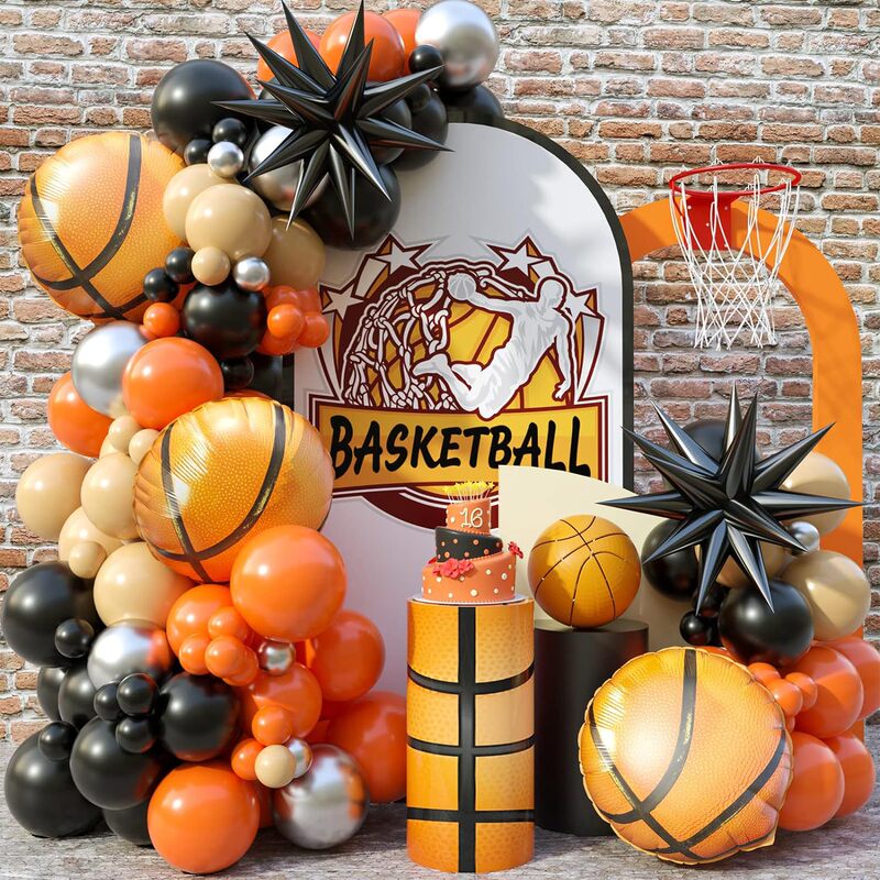 103 pieces basketball sports theme balloon garland suit boys sports theme birthday party decoration cloth for use 103 pieces basketball sports theme balloon garland suit boys sports theme birthday party decoration cloth for use