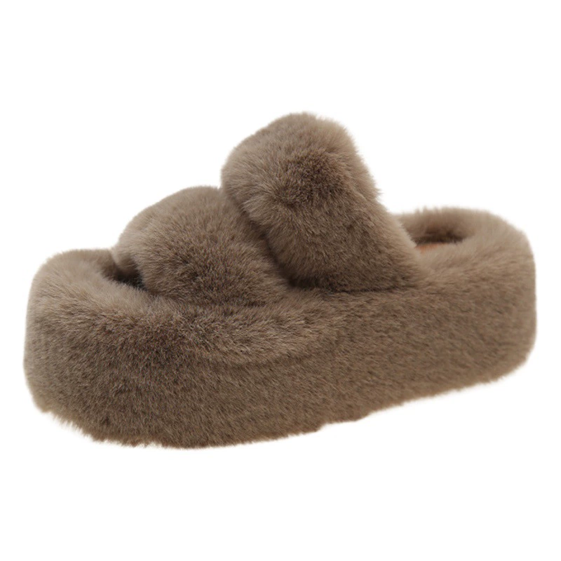 Трансграничная Внешняя торговля, оптовая продажа, тапочки Мао на толстой подошве 7 см, женские осенне-зимние тапочки, теплые домашние Нескользящие хлопковые тапочки больших размеров.