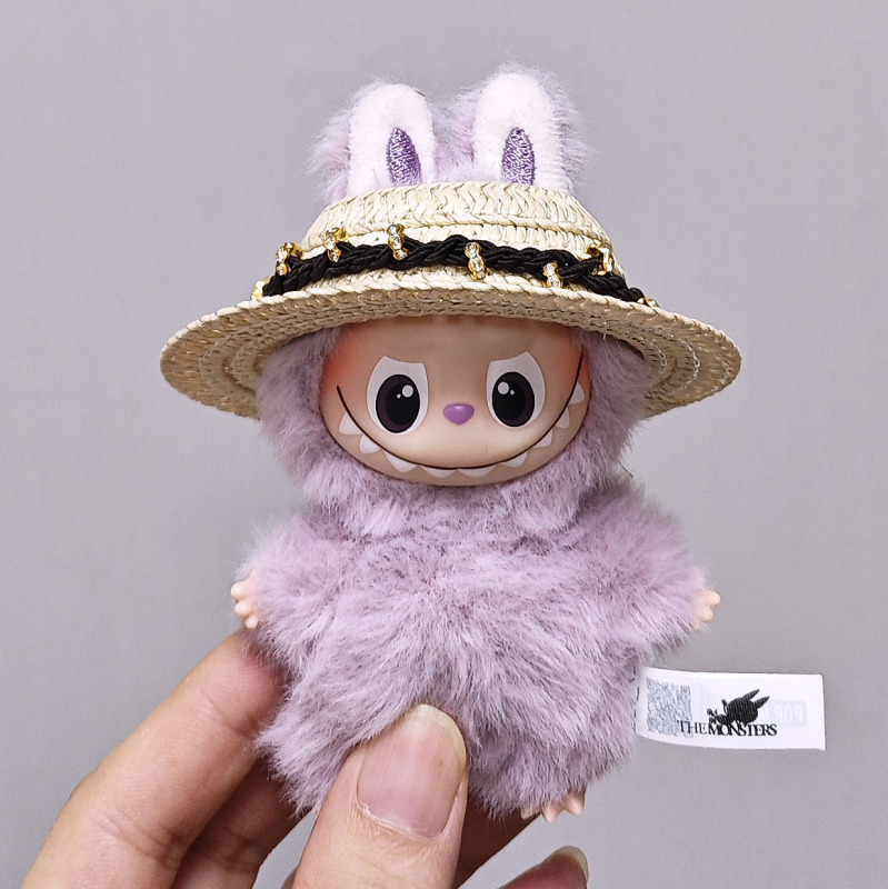 仅娃衣】迷你草帽4代拉布布草帽10cm玩偶服饰编织草帽labubu4.0|undefined