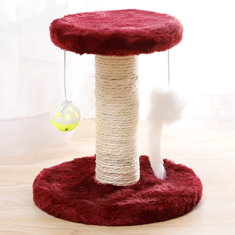 Juguete para gatos sisal marco de escalada para gatos garra de molienda para gatos para aliviar el aburrimiento plataforma para gatos de doble capa resistente al desgaste y sin caspa juguete de entretenimiento para gatitos