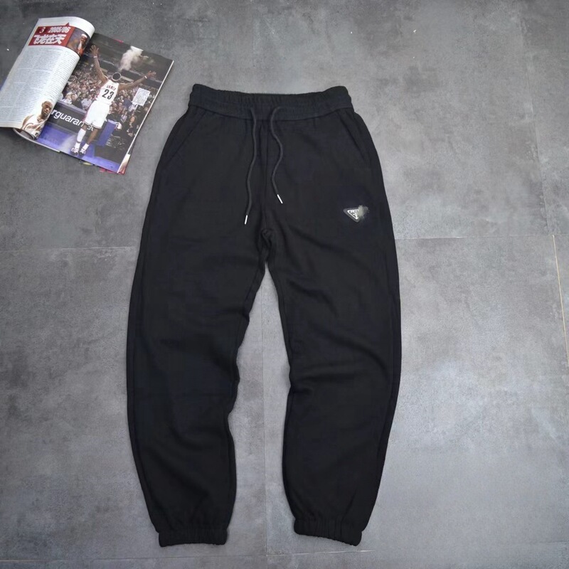 Cross-Border Metal Triangle High Version Four-Season New Black Elastic Waist Fashion Versatile Jogger Sports Men's Casual Pants