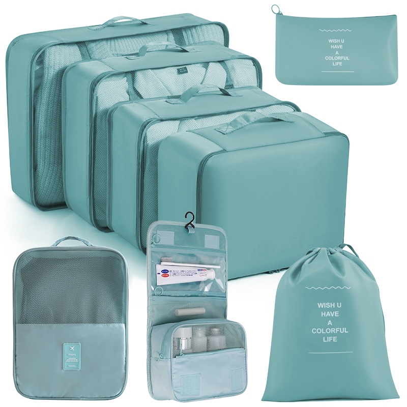 Bolsa de almacenamiento de viaje transfronterizo de ocho piezas Bolsa de almacenamiento de viaje de negocios Bolsa de almacenamiento de gran capacidad Bolsa de almacenamiento de viaje impermeable