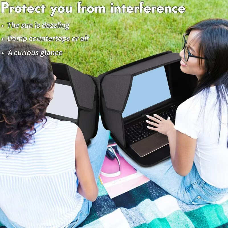 Cross-Border 16inch Outdoor Laptop Sunshade Cover, Computer Privacy Cover, Foldable Portable Computer Cover Wholesale