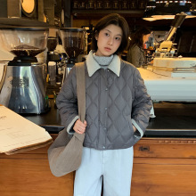 MOXI十三行女装2025冬季新款韩系撞色白鸭绒轻薄短款羽绒服外套女