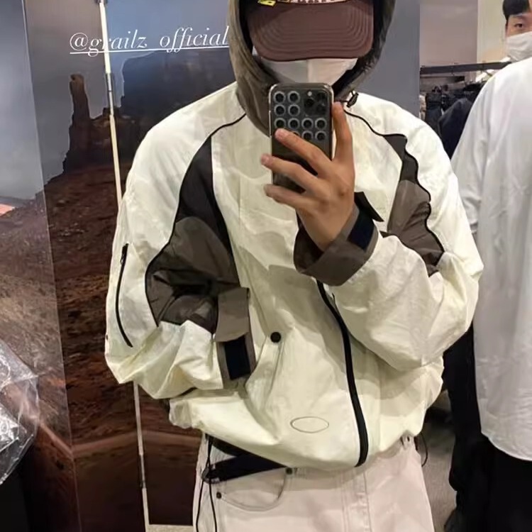 Grailz Project functional stitching multi-pocket soft shell sun protection jacket jacket vibe style men and women Grailz Project functional stitching multi-pocket soft shell sun protection jacket jacket vibe style men and women