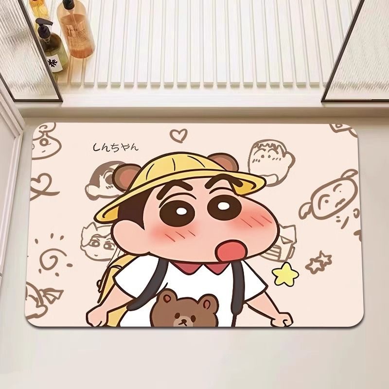 Diatom Mud Cartoon Xiaoxin Bathroom Floor Mat Bathroom Kitchen Stain-Resistant and Wear-Resistant Mat Water-Absorbent Quick-Drying Non-Slip Mat Dropshipping