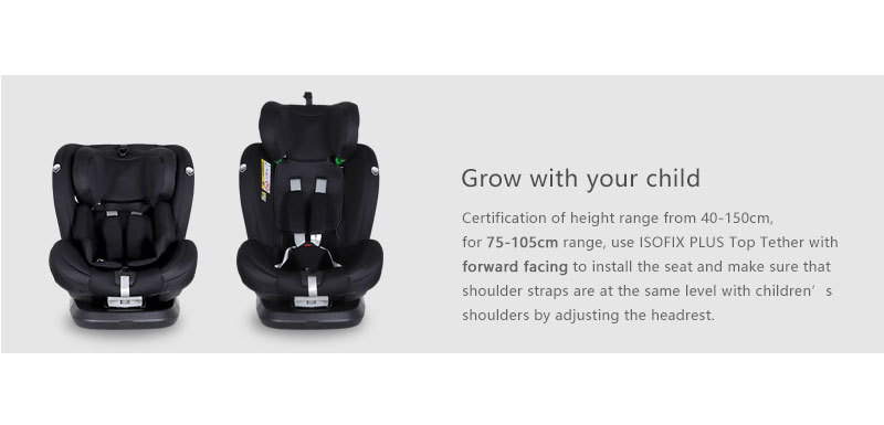 Universal portable infant car safety seat, 360-degree baby booster seat, EU certified