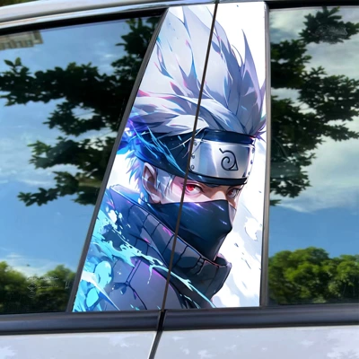 Body sticker, window B pillar protective film black - kakashi-1-main-and-co-pilot-1-pair