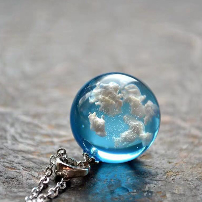 10g Weight Pendant Necklace Classification cable chain Chain Type 1 Piece Lady Clouds Alloy Resin Plating Women's Pendant Necklace