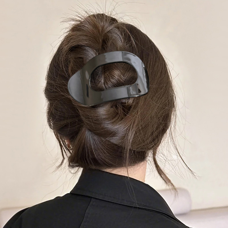 Pinzas para el cabello coreanas exquisitas y de alta gama para mujer, versátiles para peinados recogidos en la parte posterior de la cabeza, pinzas de tiburón, tamaño extragrande para cabello grueso, pinzas de garra, horquillas.