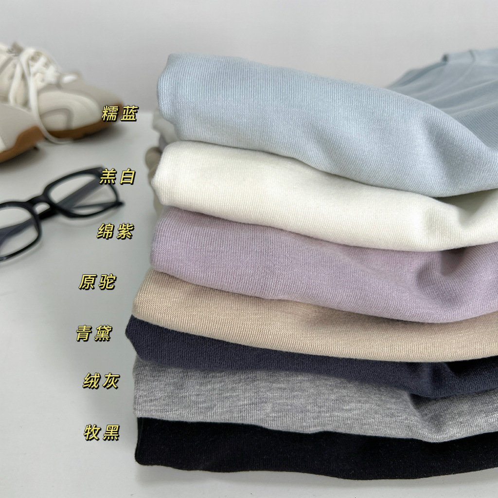 Tencel Wool Series Base Layer Shirt for Women, Warm and Slim-Fitting Fleece Top, Skin-Friendly Inner Layer, Half-Turtleneck Inner Wear