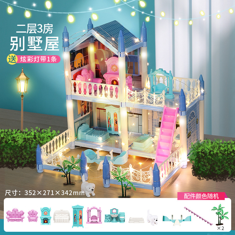 Casa de Juegos para niños juguetes grandes Villa princesa Castillo casa muñecas rompecabezas montado regalo del Día Los Niños la muchacha