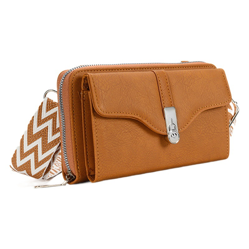 Venta caliente transfronteriza Bolsa de mujer 2023 Otoño e Invierno nueva bolsa de mensajero de hombro de mujer bolsa de teléfono móvil de banda ancha bolsa cuadrada pequeña de gran capacidad