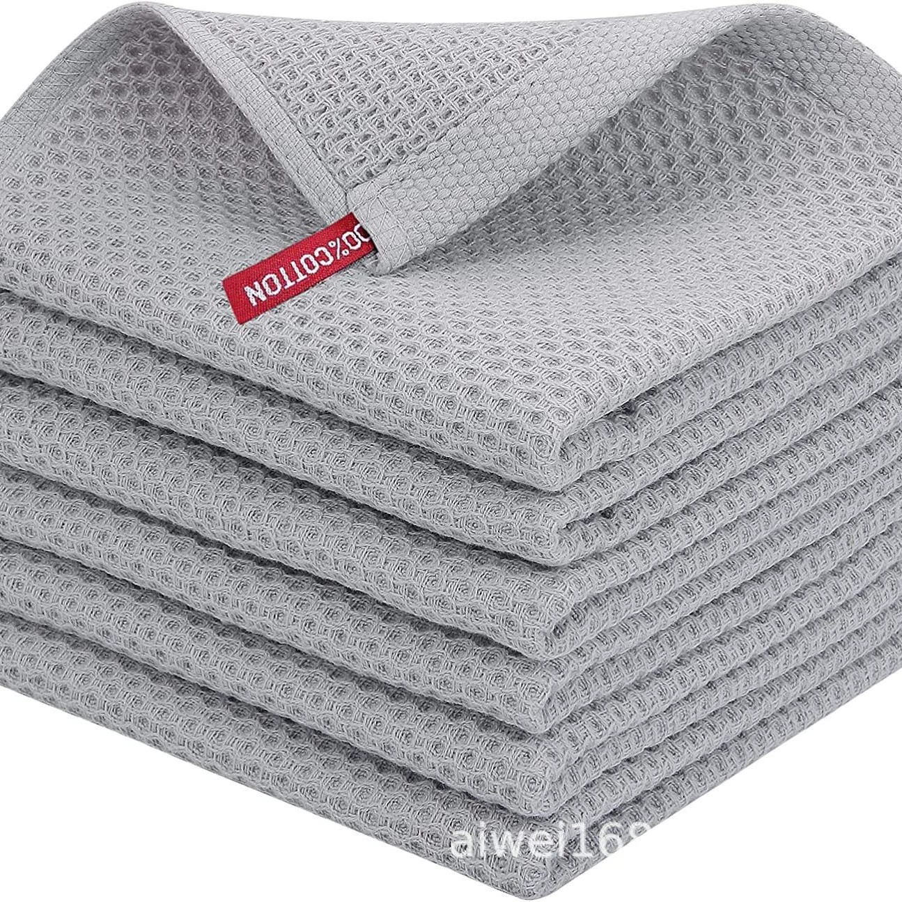 Cotton honeycomb water absorption and thickened rags, kitchen cleaning dishes, towels Baishi cloth square towel, pineapple grid