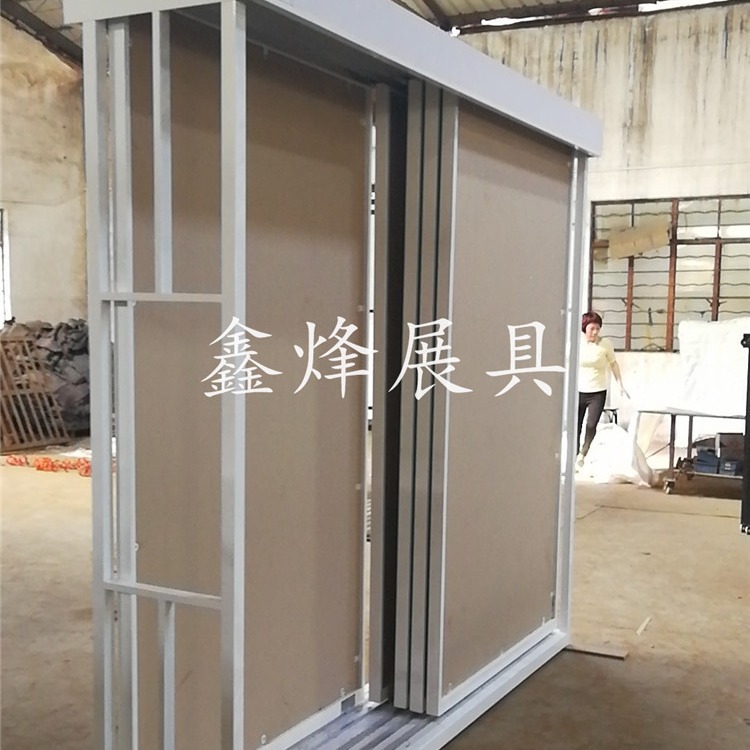 单排双面平推瓷砖展示架  陶瓷展架 地板砖展示架 推拉柜展示架