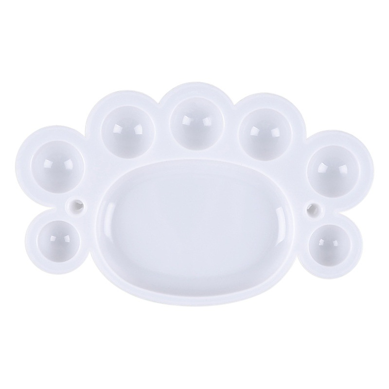 Color palette white plastic Plum Painting paint tray feet children acrylic watercolor palette wholesale variety
