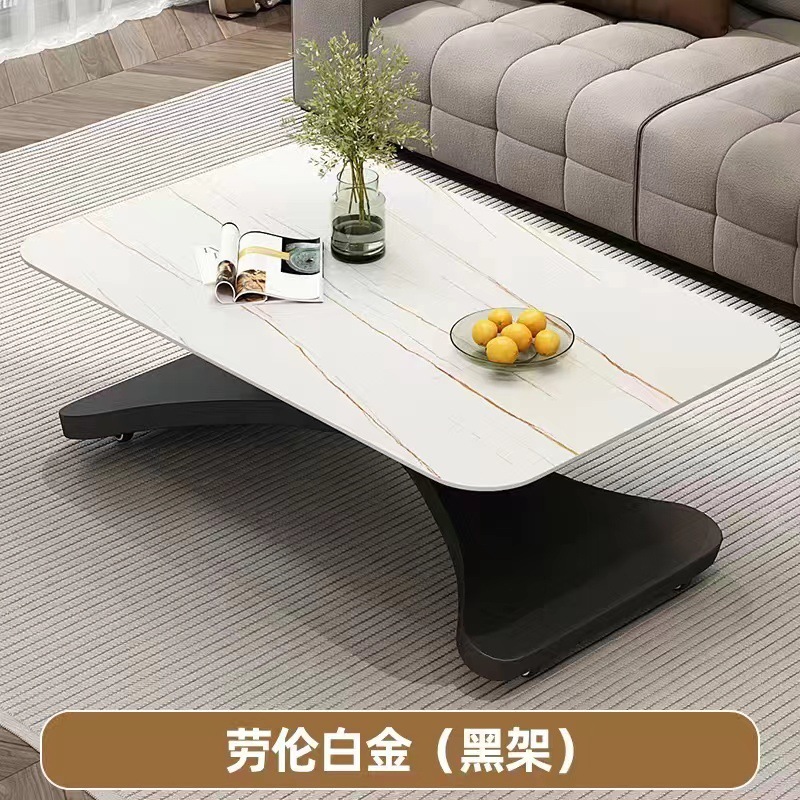Mesa de centro elevadora, mesa de comedor, apartamento pequeño de doble propósito, mesa de centro de pizarra minimalista italiana multifuncional, sala de estar, hogar integrado