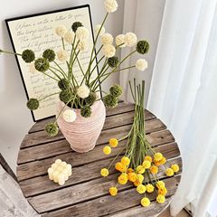 模擬板栗果黄金球5頭タンポポ家庭客間装飾花偽花食卓装飾花花シミュレーション緑植