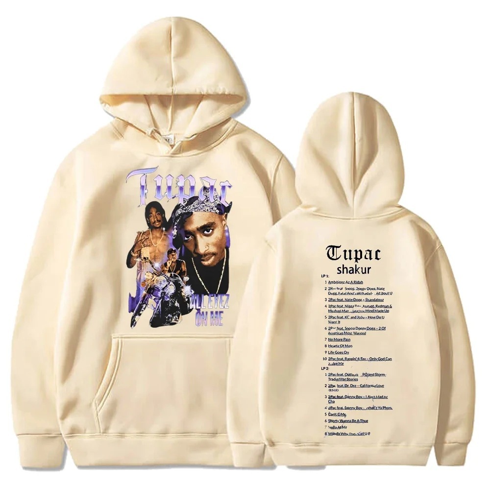 Tupac Hoodies 2pac Sweatshirts Rapper Printed Hoodie Setwear