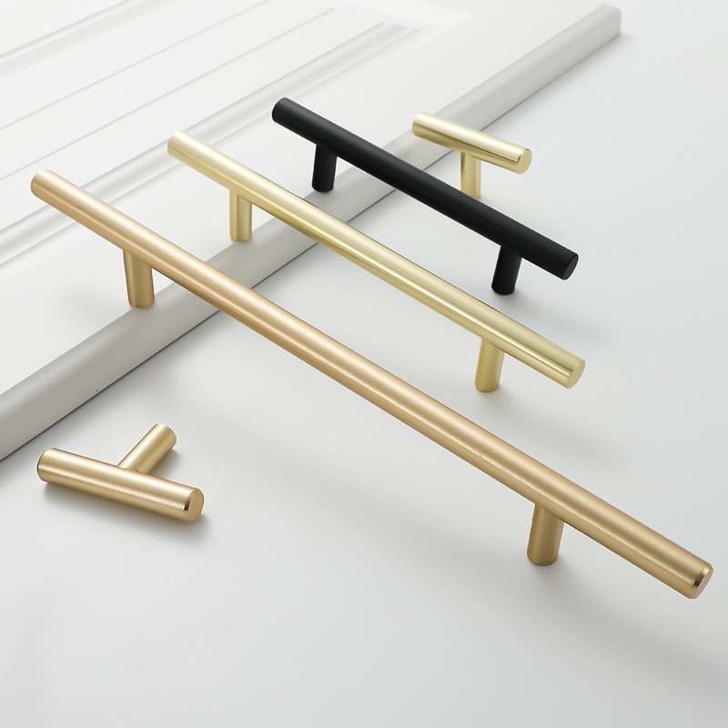 抽屜把手 單孔現代輕奢鋁合金圓管圓形櫃拉手 黑色金色衣櫃門把手